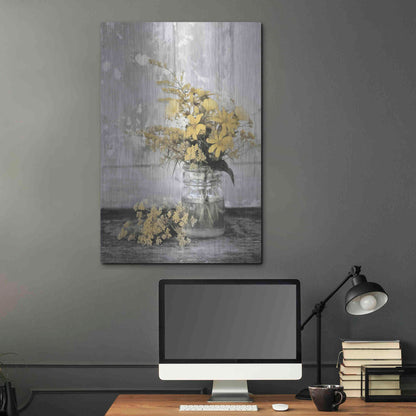 Luxe Metal Art 'Gold Wildflowers II' by Lori Deiter, Metal Wall Art,24x36