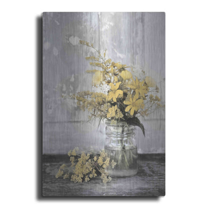 Luxe Metal Art 'Gold Wildflowers II' by Lori Deiter, Metal Wall Art
