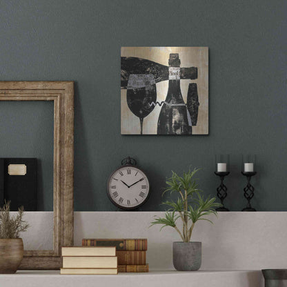 Luxe Metal Art 'Wine Selection I' by Daphne Brissonet, Metal Wall Art,12x12