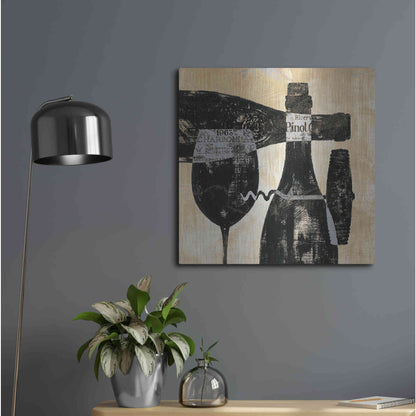 Luxe Metal Art 'Wine Selection I' by Daphne Brissonet, Metal Wall Art,24x24