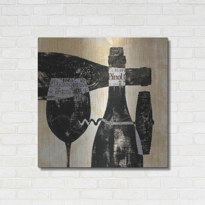 Luxe Metal Art 'Wine Selection I' by Daphne Brissonet, Metal Wall Art,36x36