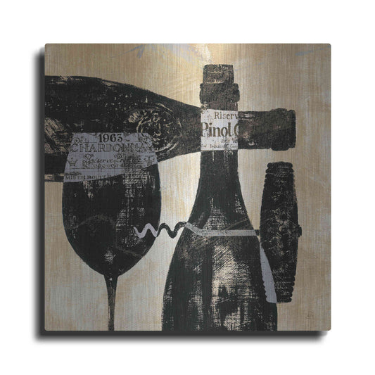 Luxe Metal Art 'Wine Selection I' by Daphne Brissonet, Metal Wall Art