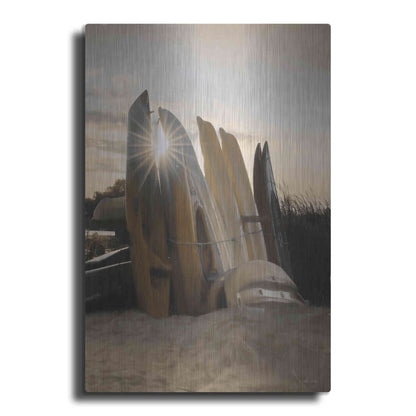 Luxe Metal Art 'Beach Kayaks' by Lori Deiter, Metal Wall Art