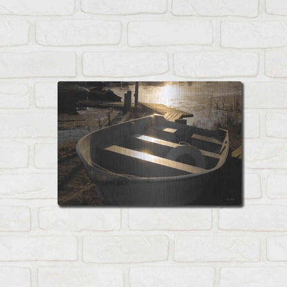 Luxe Metal Art 'Docked' by Lori Deiter, Metal Wall Art,16x12