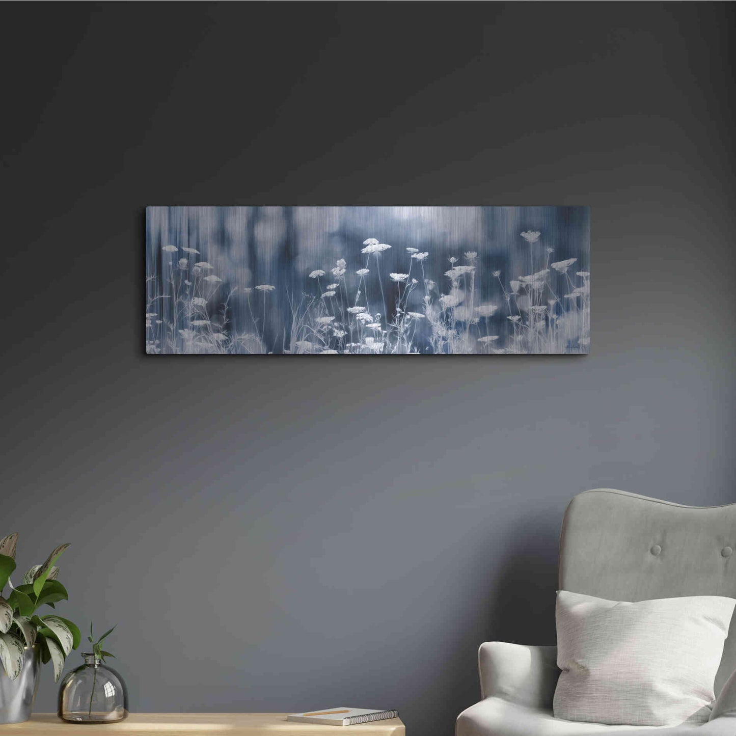 Luxe Metal Art 'Summer Dreams' by Lori Deiter, Metal Wall Art,36x12