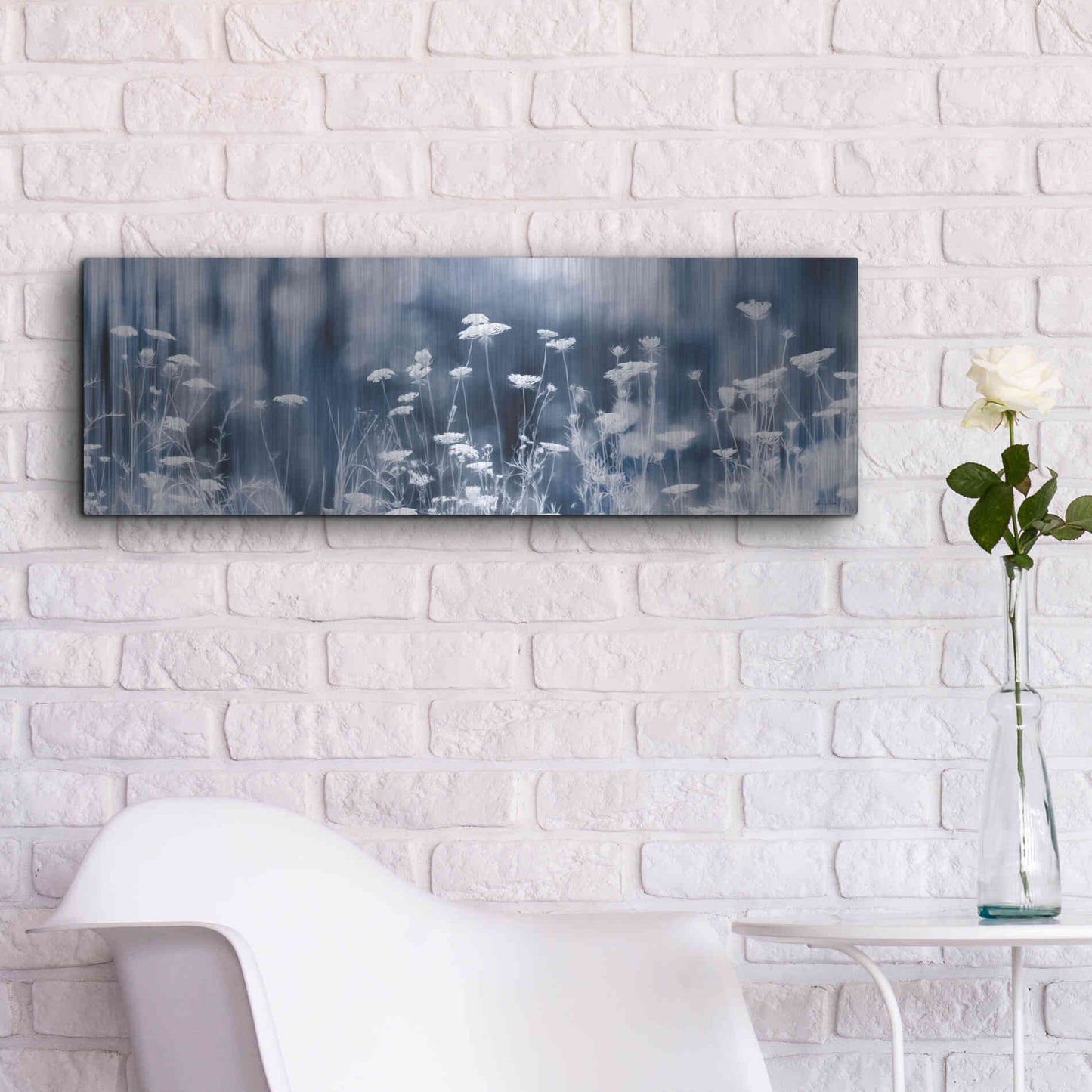 Luxe Metal Art 'Summer Dreams' by Lori Deiter, Metal Wall Art,36x12