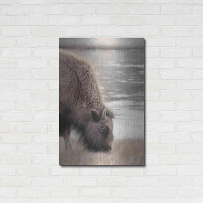 Luxe Metal Art 'Yellowstone Buffalo' by Lori Deiter, Metal Wall Art,24x36