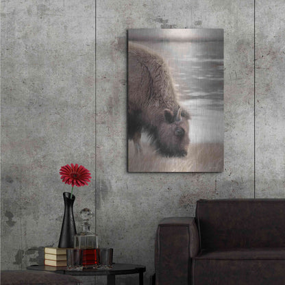 Luxe Metal Art 'Yellowstone Buffalo' by Lori Deiter, Metal Wall Art,24x36