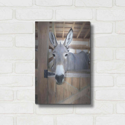 Luxe Metal Art 'Curious Donkey' by Lori Deiter, Metal Wall Art,12x16