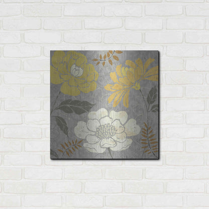 Luxe Metal Art 'Morning Tones Gold II' by Daphne Brissonet, Metal Wall Art,24x24