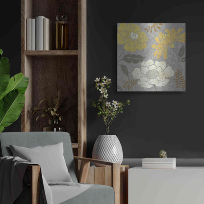 Luxe Metal Art 'Morning Tones Gold II' by Daphne Brissonet, Metal Wall Art,24x24