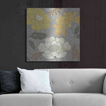 Luxe Metal Art 'Morning Tones Gold II' by Daphne Brissonet, Metal Wall Art,36x36