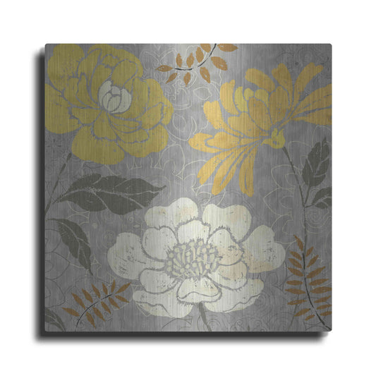 Luxe Metal Art 'Morning Tones Gold II' by Daphne Brissonet, Metal Wall Art