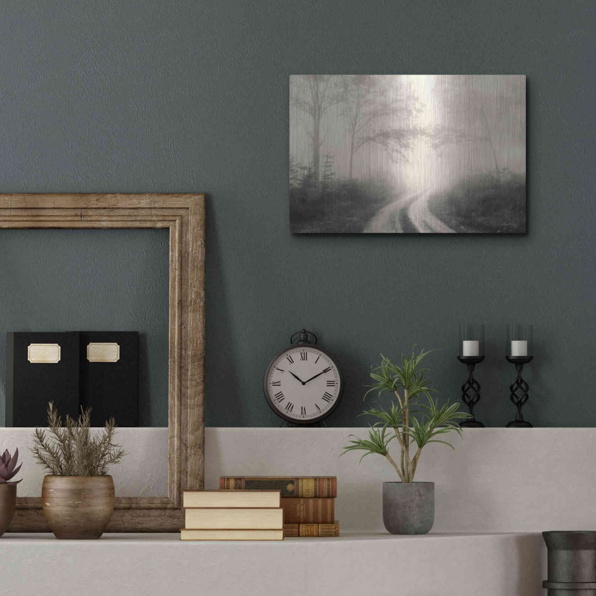 Luxe Metal Art 'Bleached Wood Lands' by Lori Deiter, Metal Wall Art,16x12