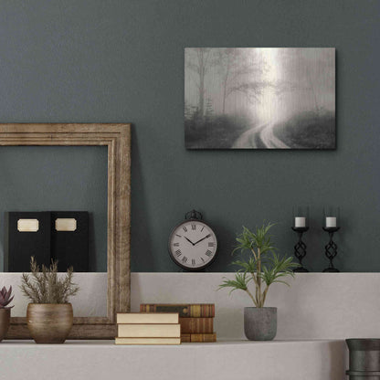 Luxe Metal Art 'Bleached Wood Lands' by Lori Deiter, Metal Wall Art,16x12