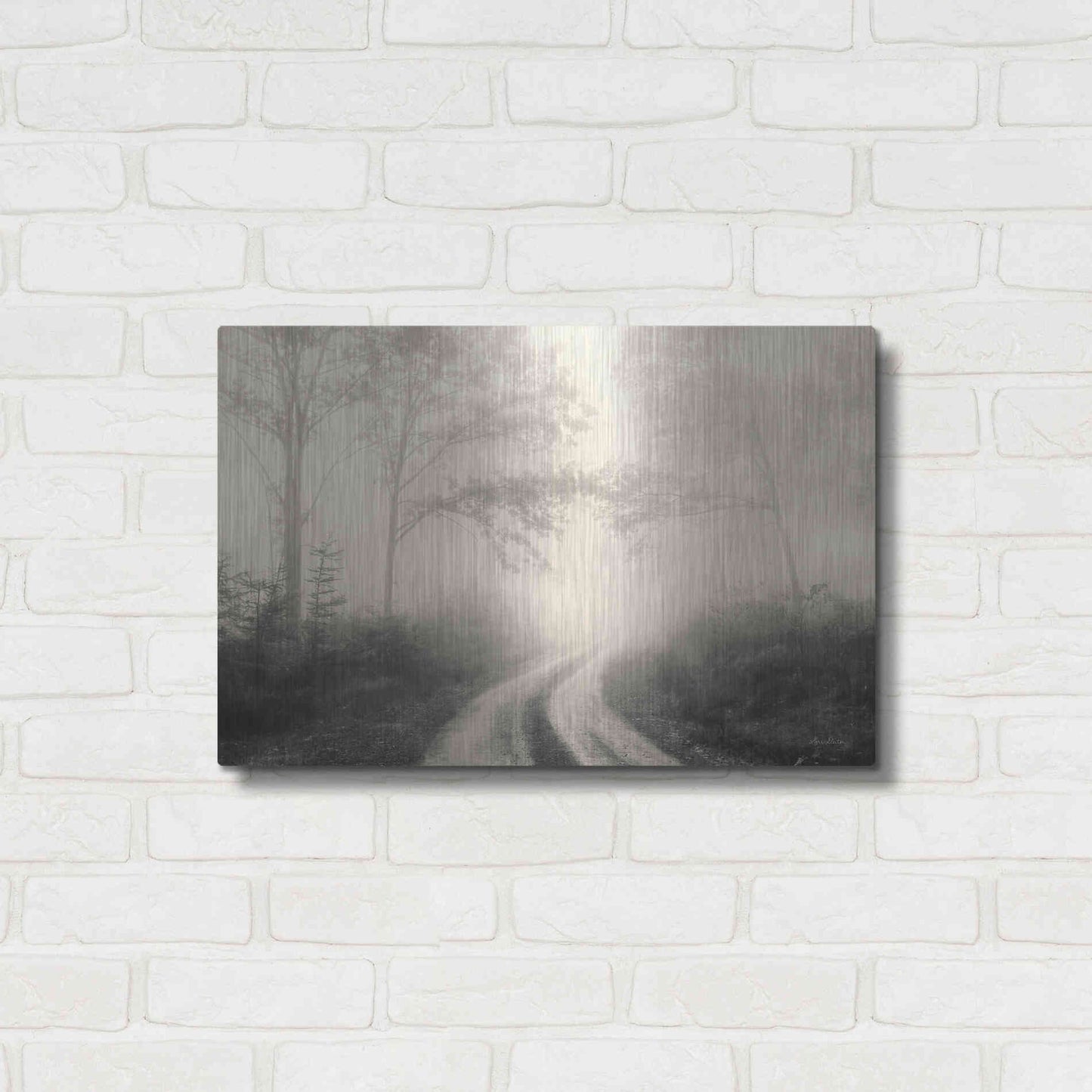 Luxe Metal Art 'Bleached Wood Lands' by Lori Deiter, Metal Wall Art,24x16