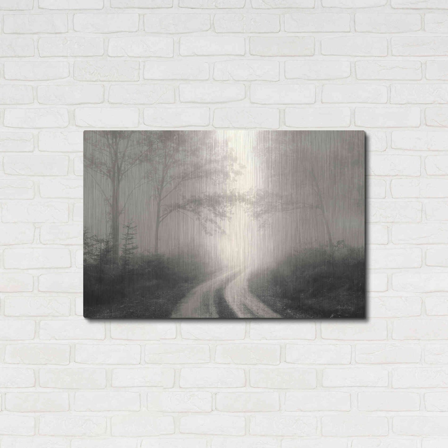 Luxe Metal Art 'Bleached Wood Lands' by Lori Deiter, Metal Wall Art,36x24