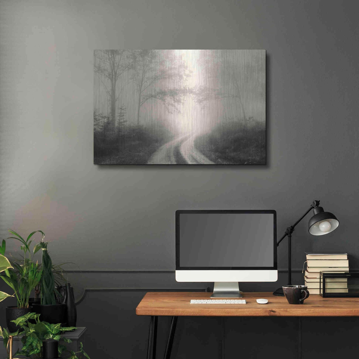 Luxe Metal Art 'Bleached Wood Lands' by Lori Deiter, Metal Wall Art,36x24