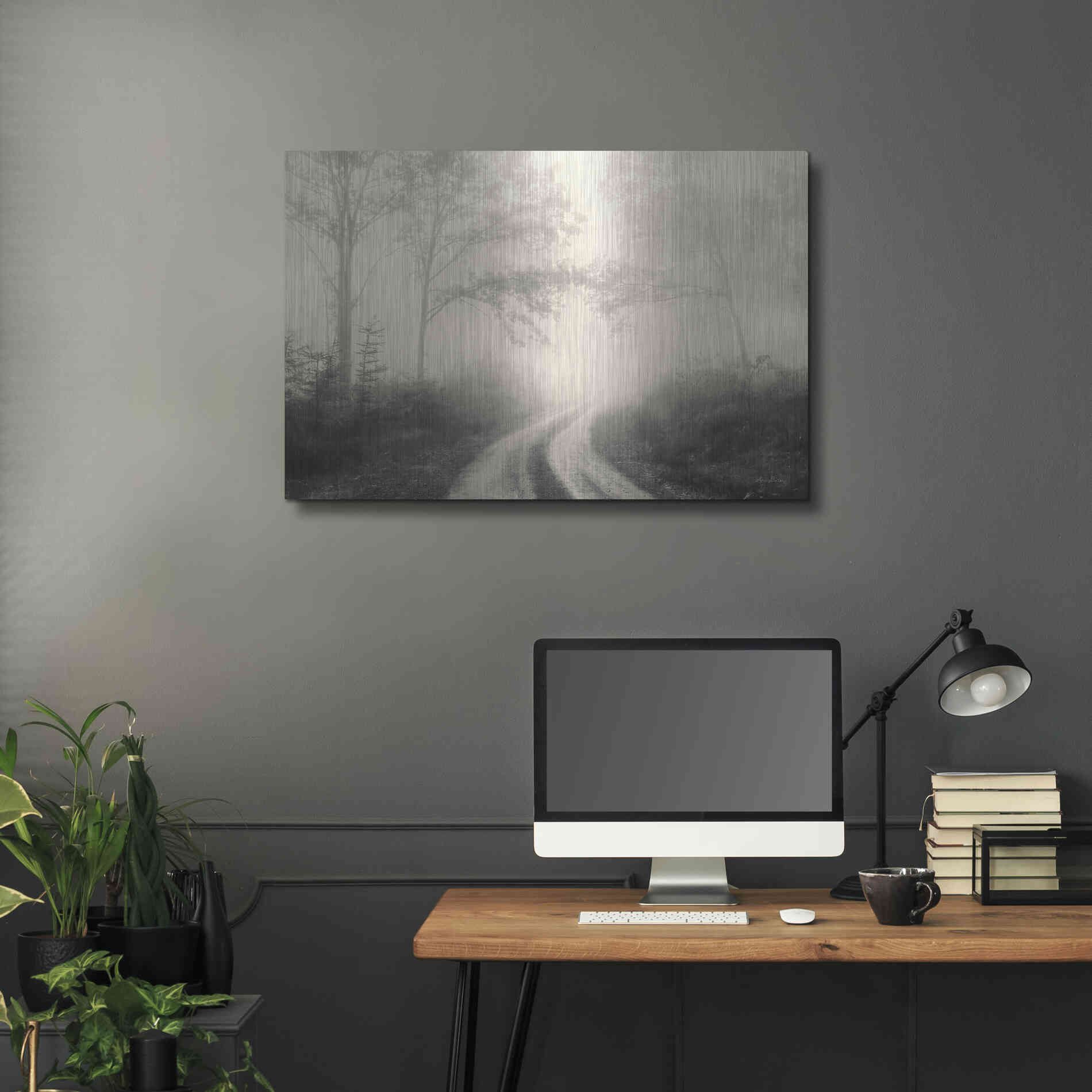 Luxe Metal Art 'Bleached Wood Lands' by Lori Deiter, Metal Wall Art,36x24