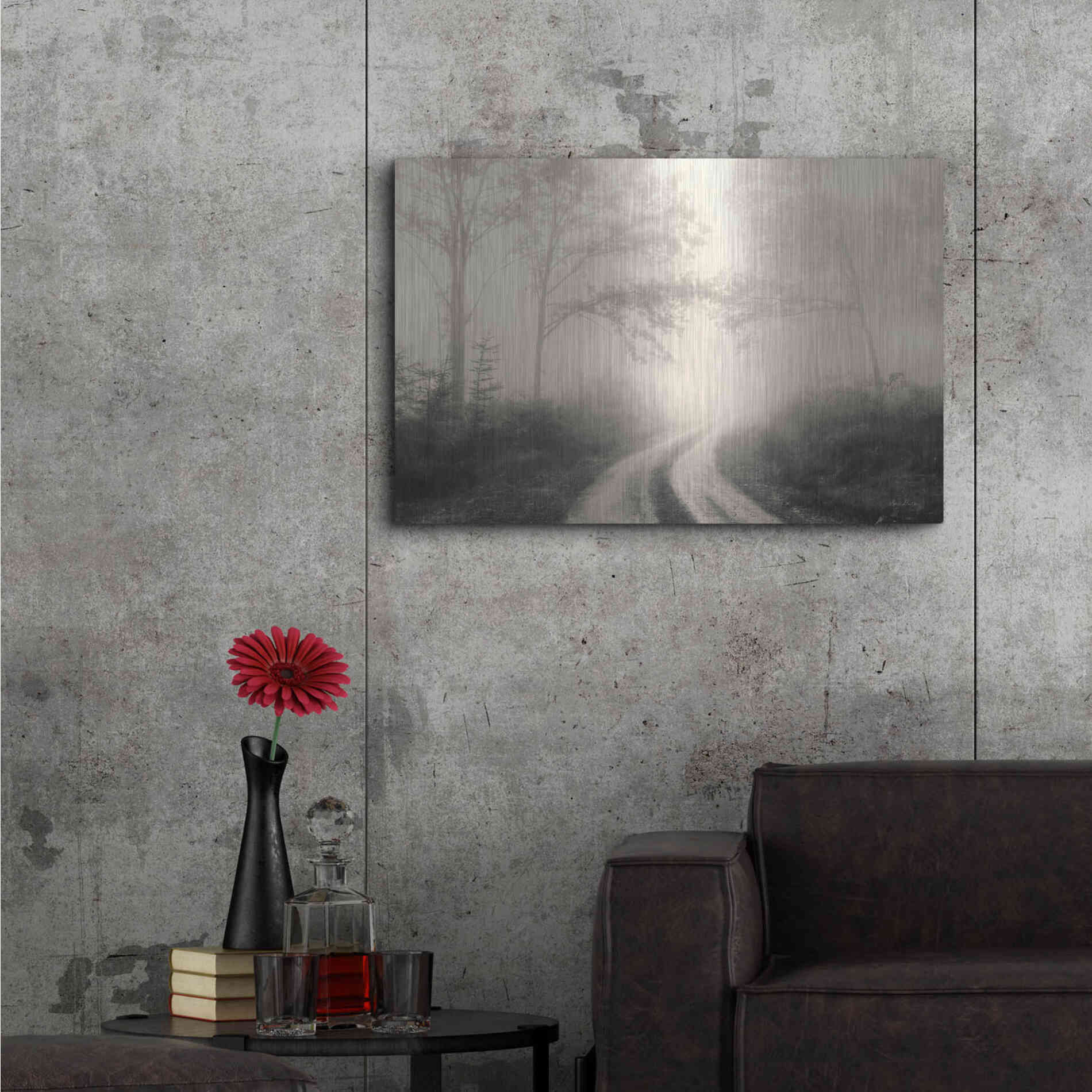 Luxe Metal Art 'Bleached Wood Lands' by Lori Deiter, Metal Wall Art,36x24