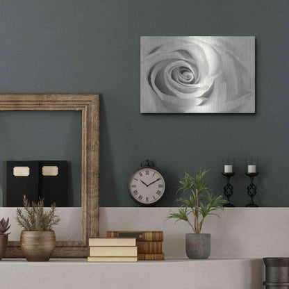 Luxe Metal Art 'Rose II' by Lori Deiter, Metal Wall Art,16x12