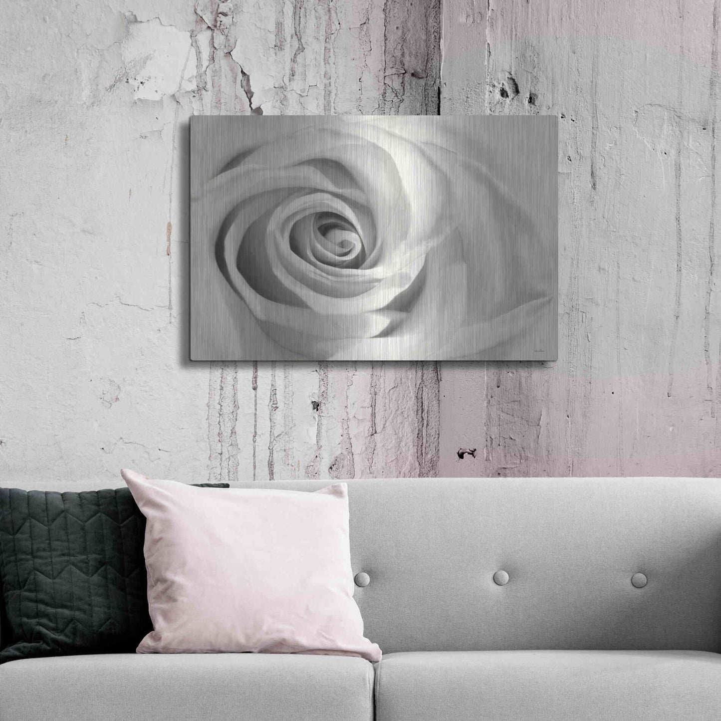 Luxe Metal Art 'Rose II' by Lori Deiter, Metal Wall Art,36x24