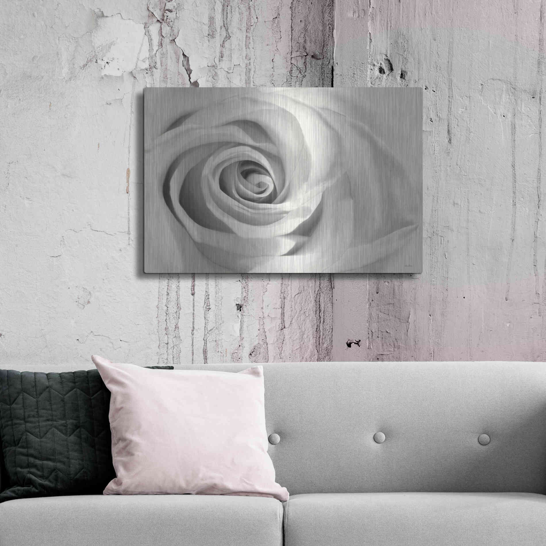 Luxe Metal Art 'Rose II' by Lori Deiter, Metal Wall Art,36x24
