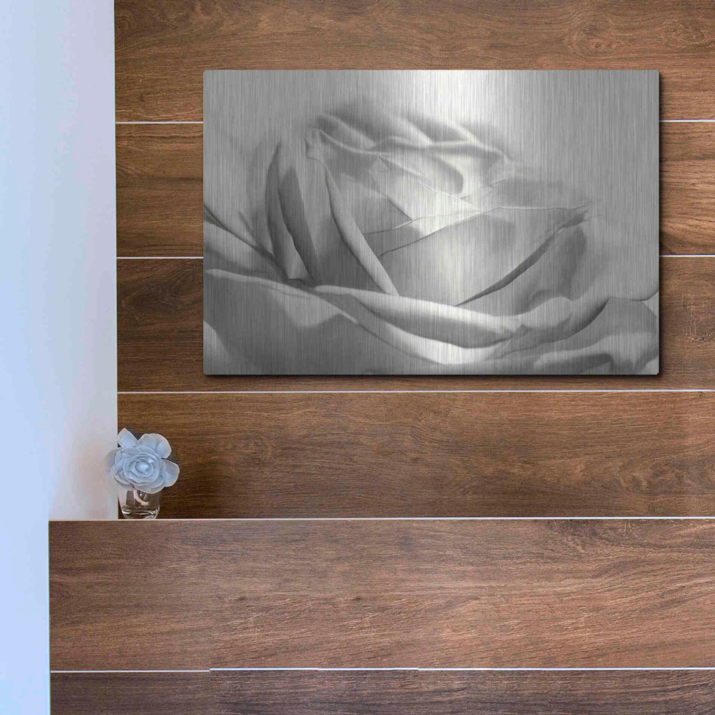 Luxe Metal Art 'Rose III' by Lori Deiter, Metal Wall Art,16x12