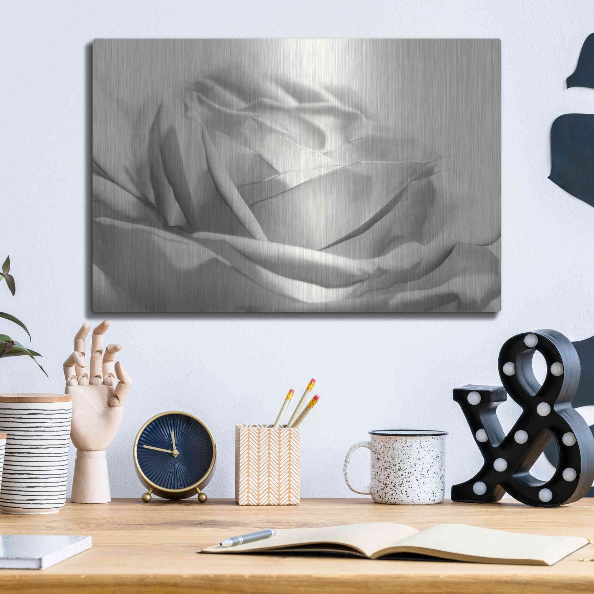 Luxe Metal Art 'Rose III' by Lori Deiter, Metal Wall Art,16x12