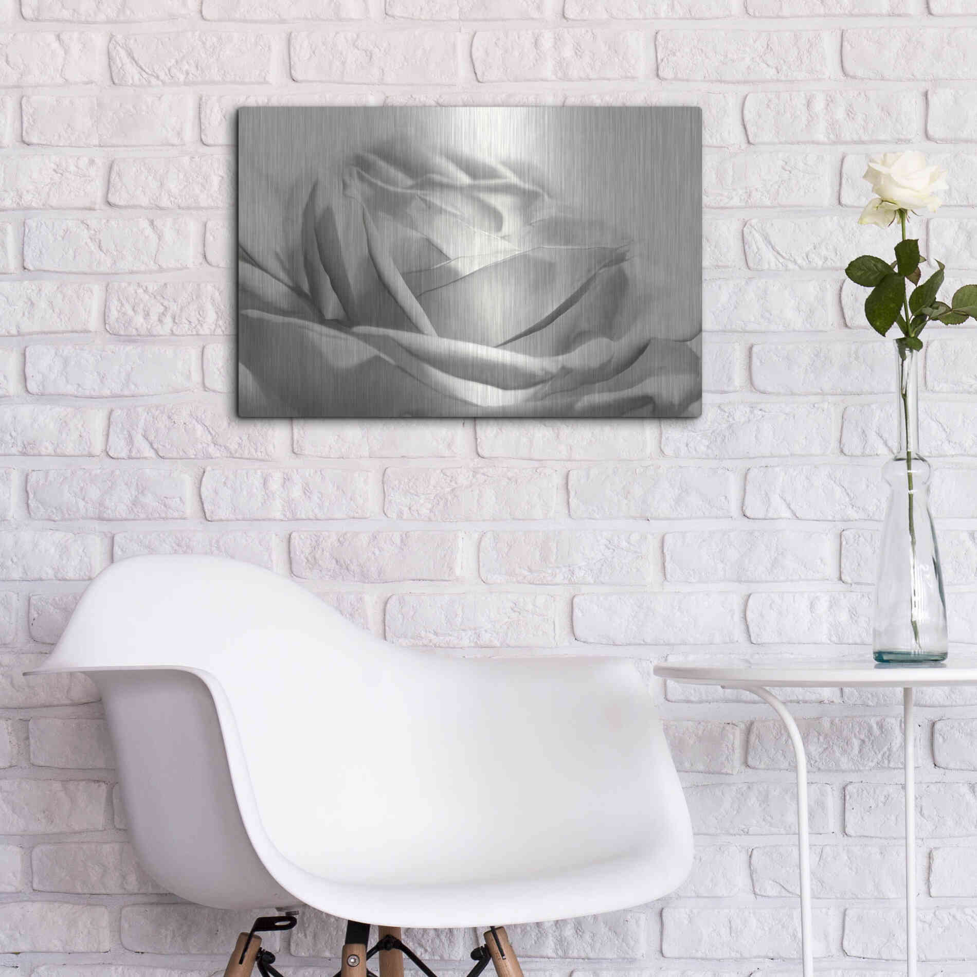 Luxe Metal Art 'Rose III' by Lori Deiter, Metal Wall Art,24x16