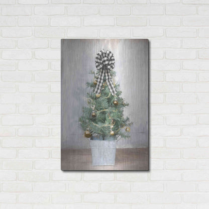 Luxe Metal Art 'Buffalo Plaid Mini Tree' by Lori Deiter, Metal Wall Art,24x36