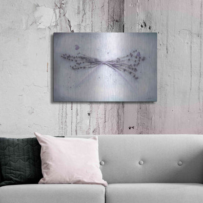 Luxe Metal Art 'Lavender and Butterflies II' by Lori Deiter, Metal Wall Art,36x24