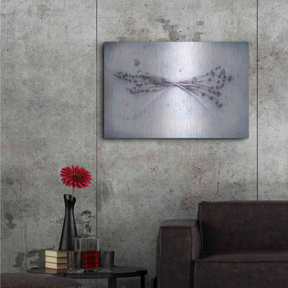 Luxe Metal Art 'Lavender and Butterflies II' by Lori Deiter, Metal Wall Art,36x24