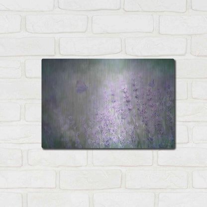 Luxe Metal Art 'Lovely Lavender' by Lori Deiter, Metal Wall Art,16x12