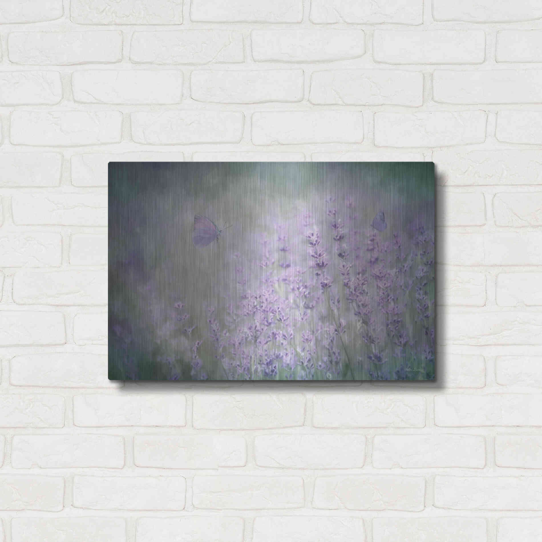 Luxe Metal Art 'Lovely Lavender' by Lori Deiter, Metal Wall Art,24x16