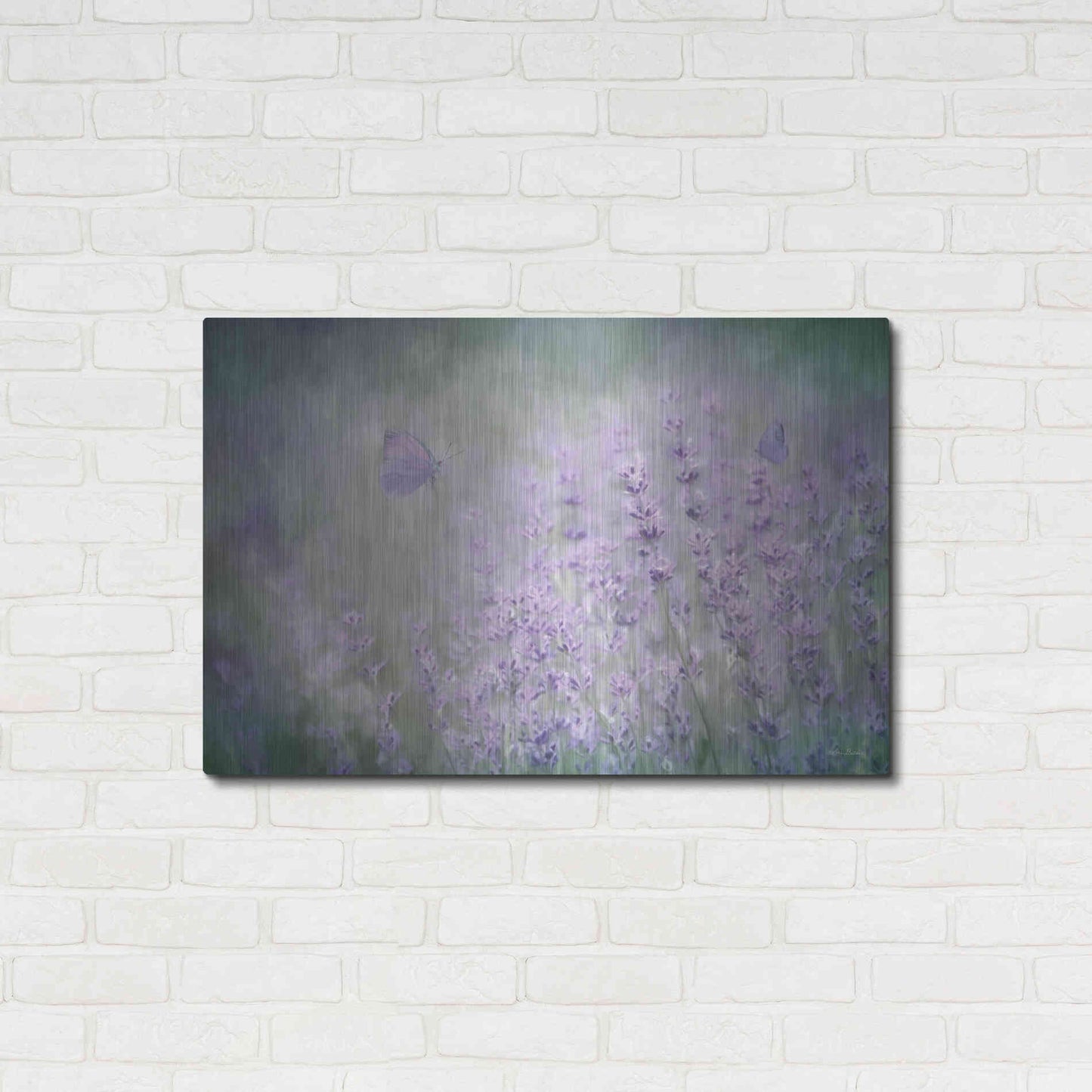 Luxe Metal Art 'Lovely Lavender' by Lori Deiter, Metal Wall Art,36x24