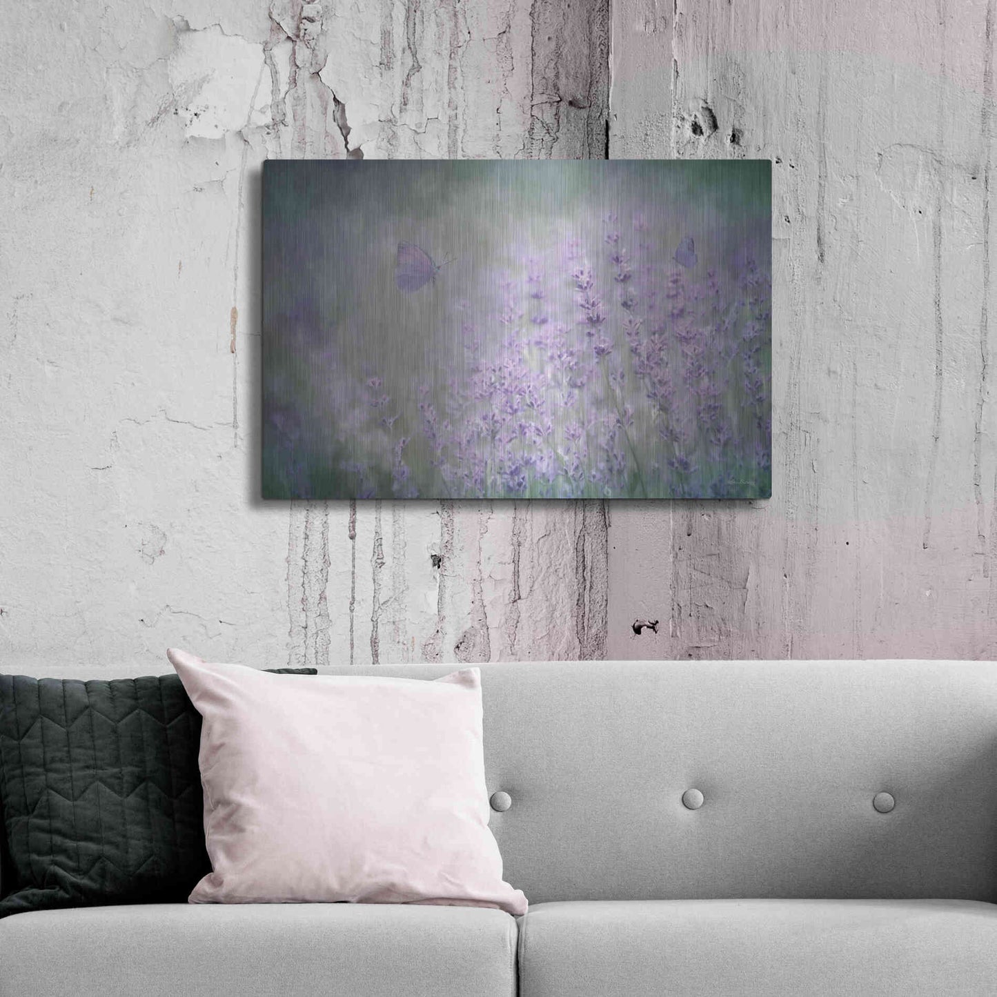 Luxe Metal Art 'Lovely Lavender' by Lori Deiter, Metal Wall Art,36x24