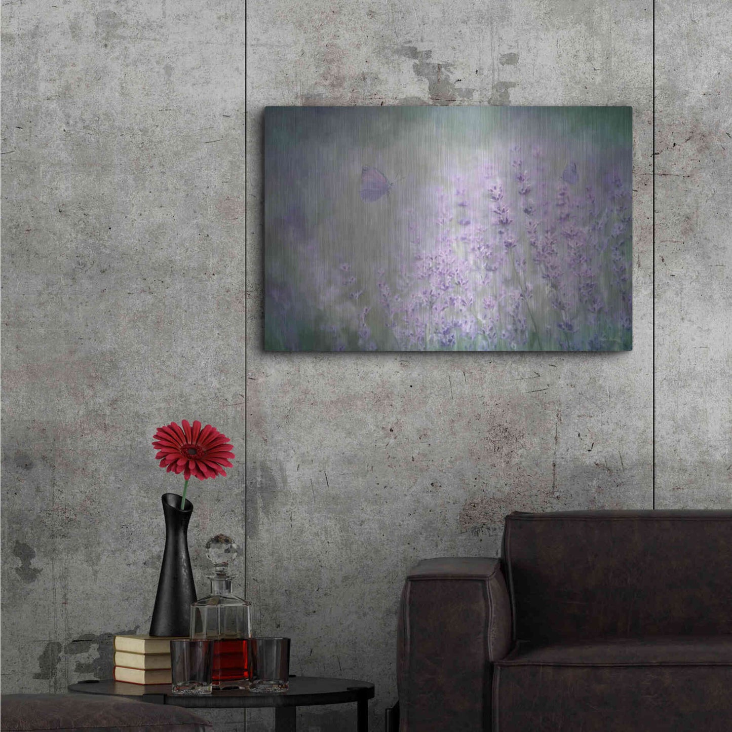 Luxe Metal Art 'Lovely Lavender' by Lori Deiter, Metal Wall Art,36x24