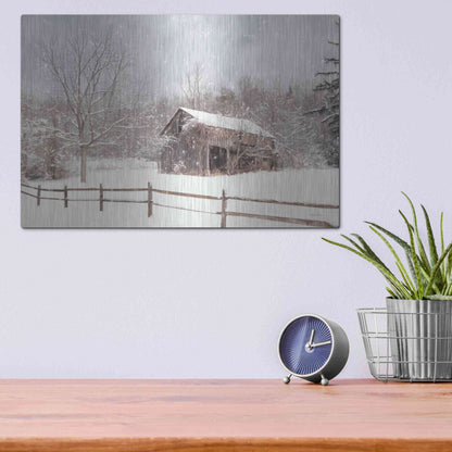 Luxe Metal Art 'Beautiful Solitude' by Lori Deiter, Metal Wall Art,16x12