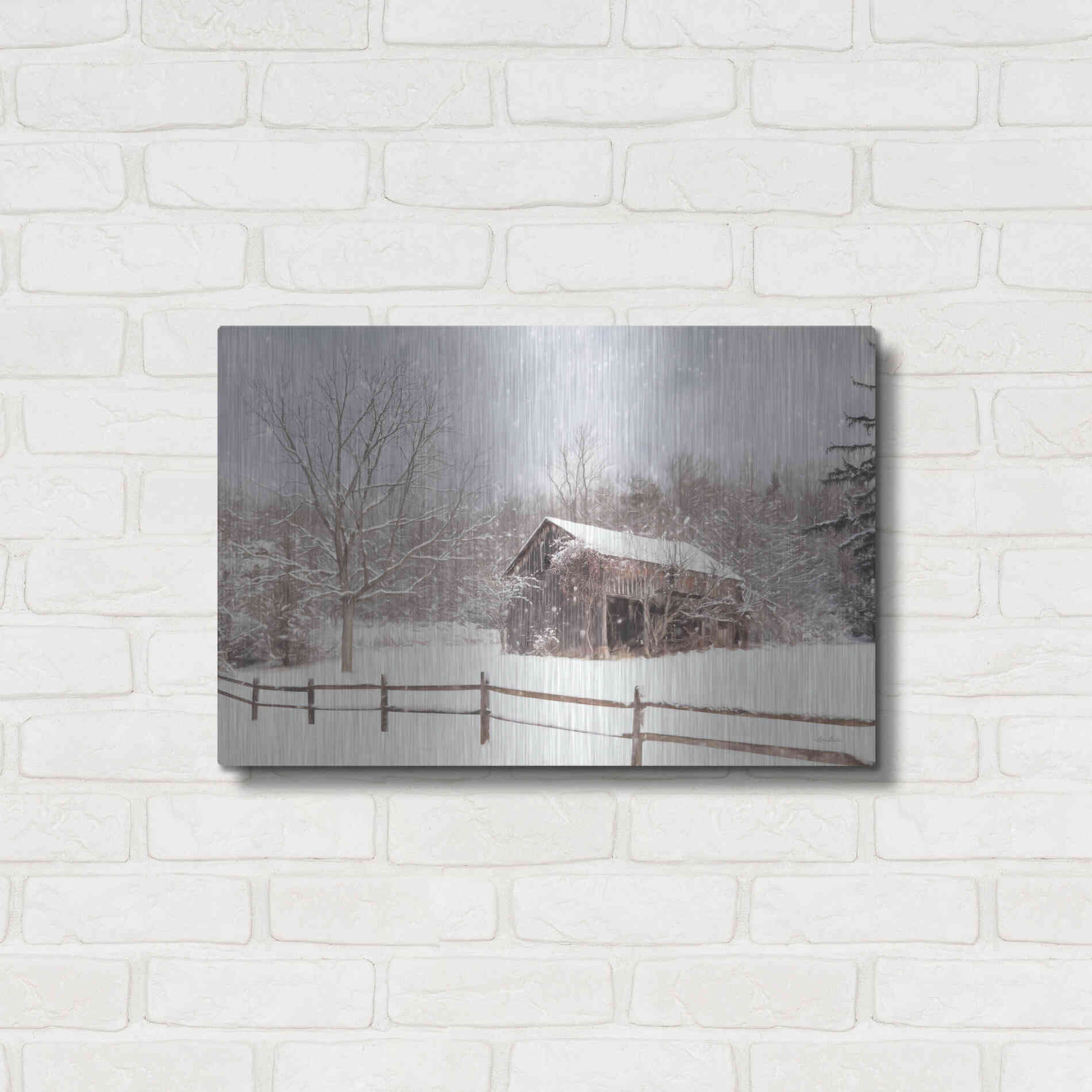 Luxe Metal Art 'Beautiful Solitude' by Lori Deiter, Metal Wall Art,24x16