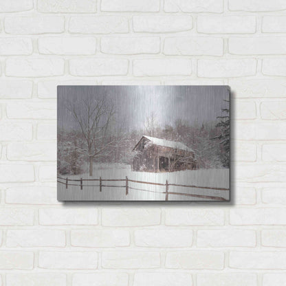 Luxe Metal Art 'Beautiful Solitude' by Lori Deiter, Metal Wall Art,24x16