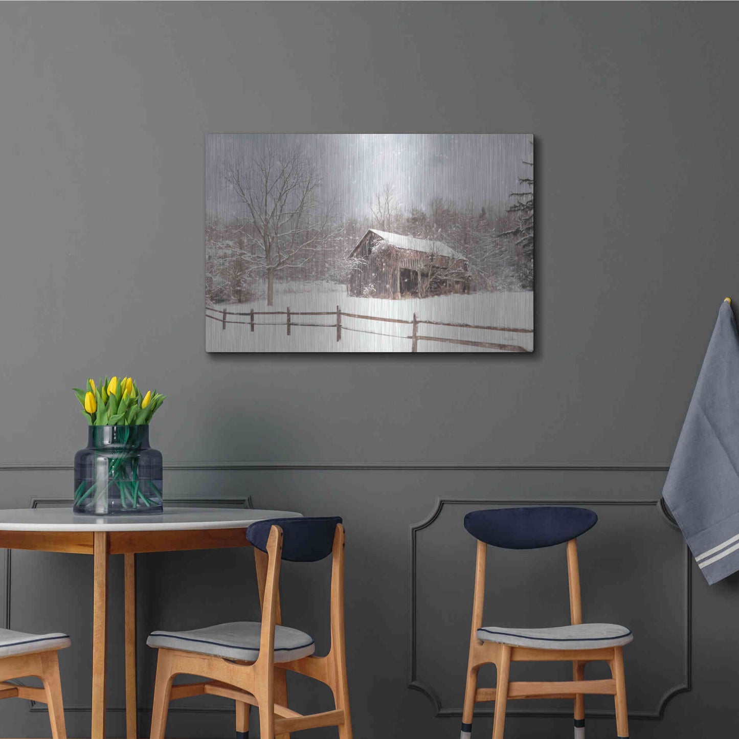 Luxe Metal Art 'Beautiful Solitude' by Lori Deiter, Metal Wall Art,36x24