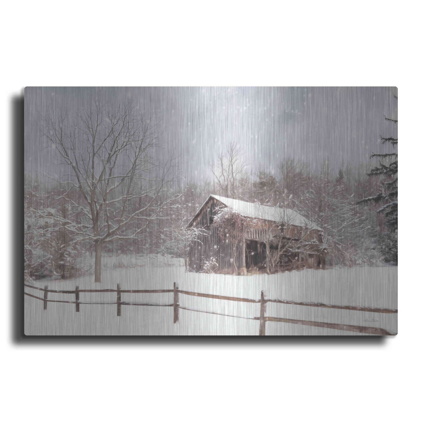 Luxe Metal Art 'Beautiful Solitude' by Lori Deiter, Metal Wall Art