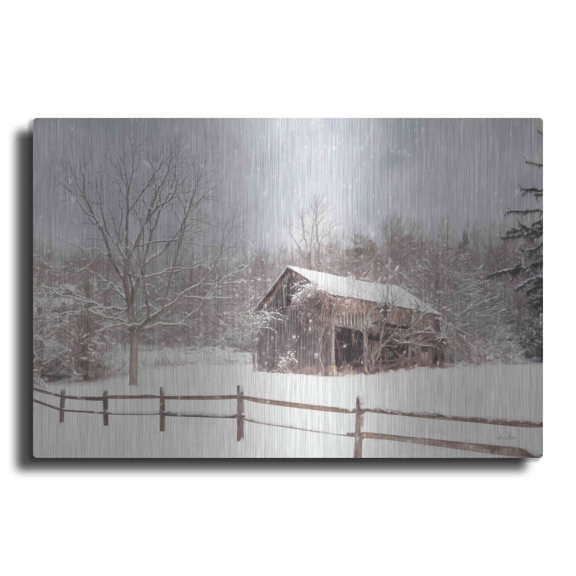 Luxe Metal Art 'Beautiful Solitude' by Lori Deiter, Metal Wall Art