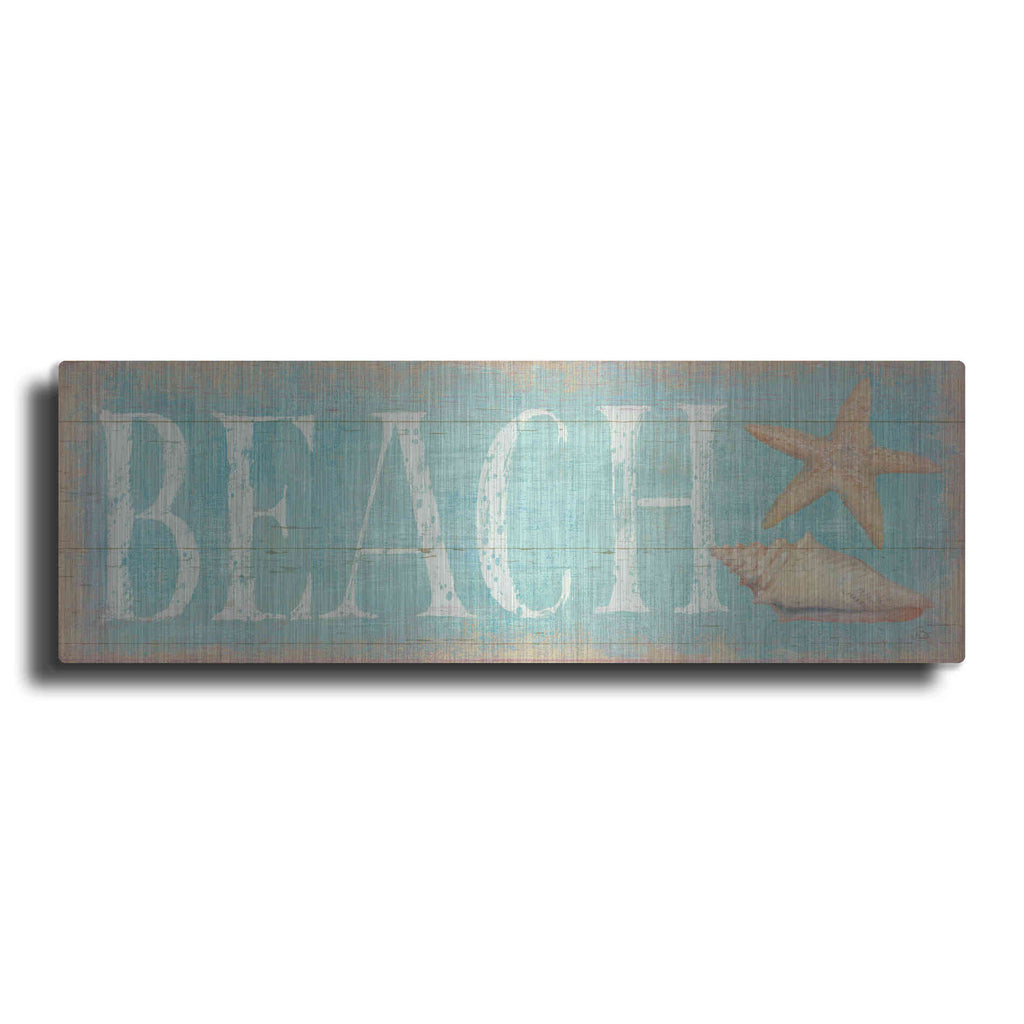 Luxe Metal Art 'Pastel Beach' by Daphne Brissonet, Metal Wall Art