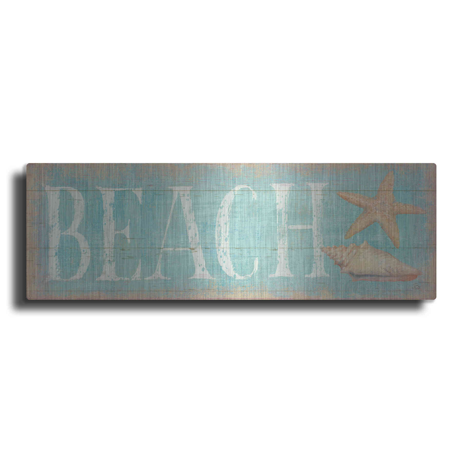 Luxe Metal Art 'Pastel Beach' by Daphne Brissonet, Metal Wall Art