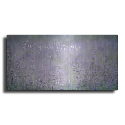 Luxe Metal Art 'Live Your Dreams' by Lori Deiter, Metal Wall Art