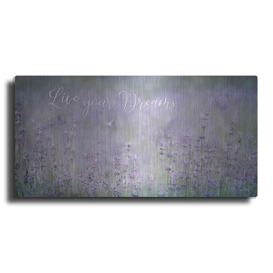 Luxe Metal Art 'Live Your Dreams' by Lori Deiter, Metal Wall Art