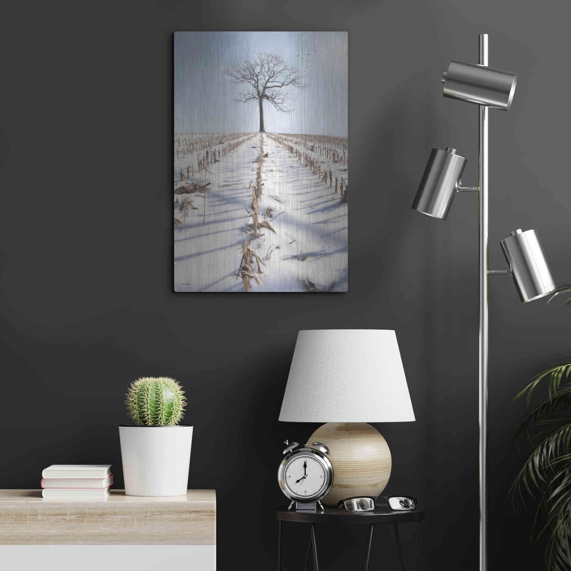 Luxe Metal Art 'Winter Boughs' by Lori Deiter, Metal Wall Art,16x24