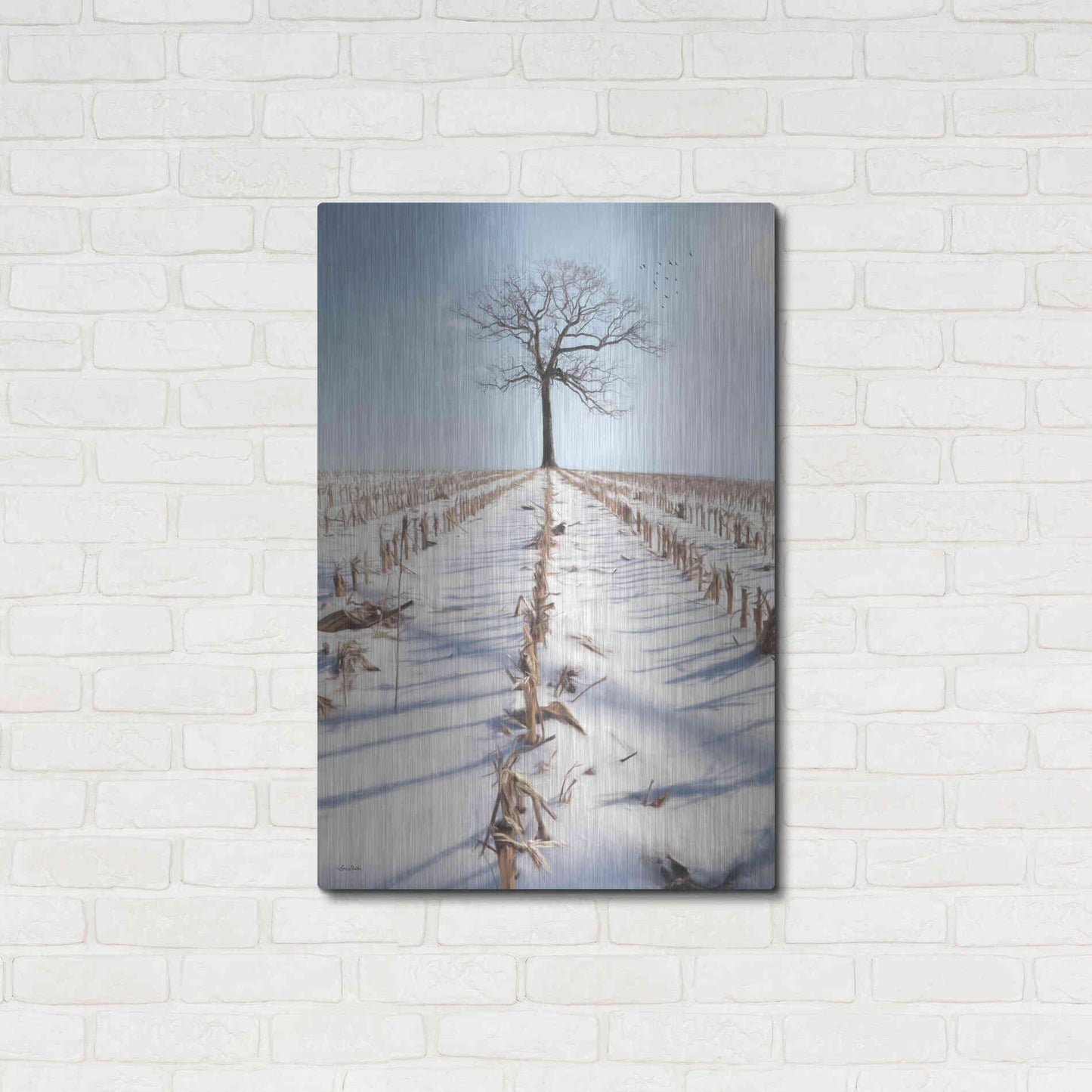 Luxe Metal Art 'Winter Boughs' by Lori Deiter, Metal Wall Art,24x36